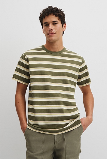 Australian Cotton Stripe Workwear T-Shirt
