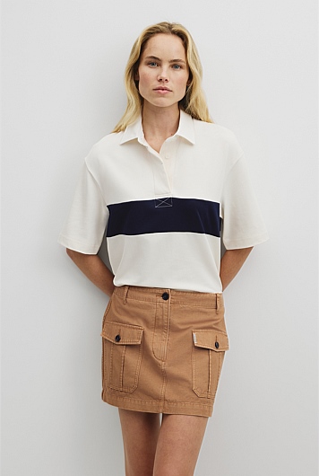 Australian Cotton Short Sleeve Workwear Block Rugby Polo