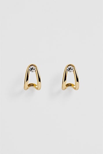 Zoey Crystal Huggie Earring
