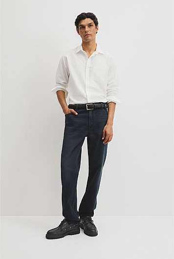 Loose Fit Tapered Leg Jean