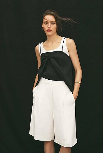 Crepe Bermuda Short