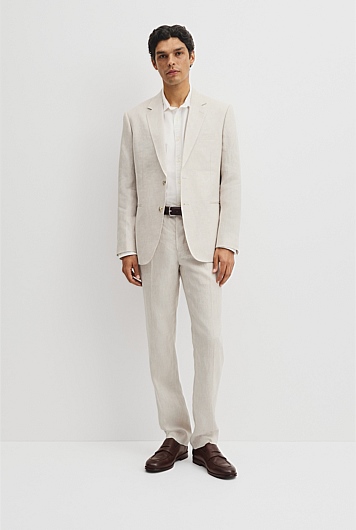 Regular Fit Linen Tailored Pant