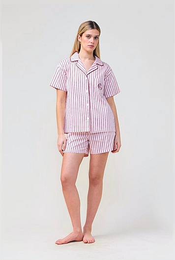 Poppy Stripe Short Pj Set