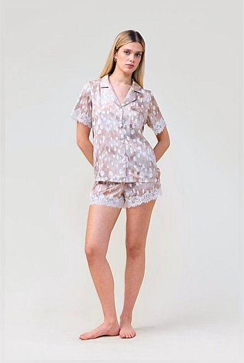 Lydia Brown Spot Short Set
