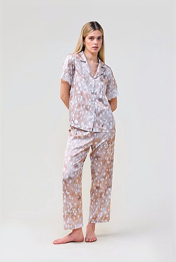 Millie Brown Spot Long Pj Set