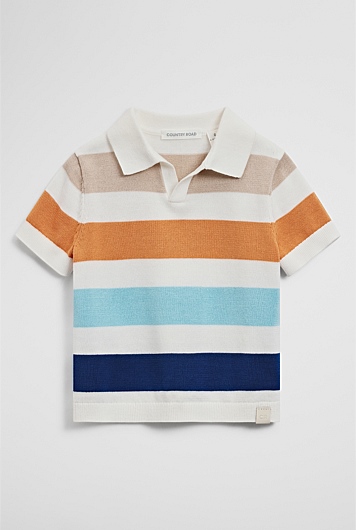 Stripe Knit Polo