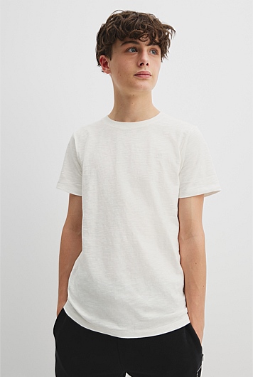Teen Recycled Cotton Blend Plain CR Short Sleeve T-Shirt