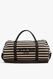 Australian Cotton Flocked Stripe Logo Tote