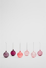 Small Glass Bauble Set of 6