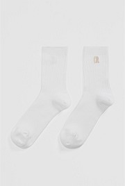 Australian Cotton Blend CR Ribbed Three-Quarter Crew Sock