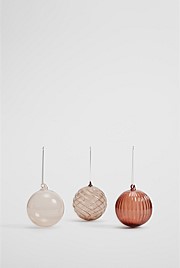 Large Glass Bauble Set of 3