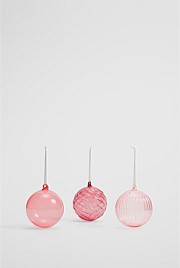 Large Glass Bauble Set of 3