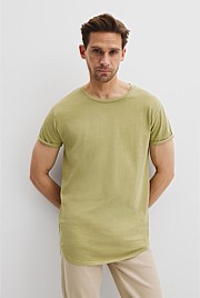 Australian Cotton Longline Garment Dye T-Shirt