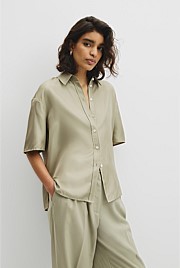 Short Sleeve Silk Shirt