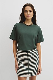 Textured Short Sleeve Slub T-Shirt