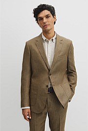 Regular Fit Linen Jacket
