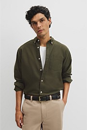 Australian Good Earth Cotton Regular Fit Oxford Shirt