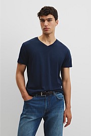Pima Cotton V-Neck T-Shirt