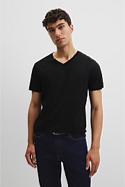Pima Cotton V-Neck T-Shirt