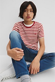 Teen Recycled Cotton Blend Stripe T-Shirt