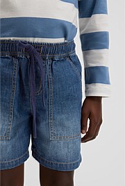 Organically Grown Cotton Pocket Denim Short