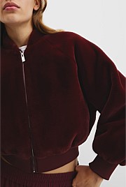 Recycled Polyester Fur Bomber Jacket