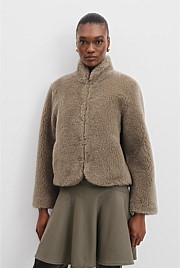 Shearling Crop Jacket