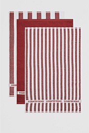 CR Stripe Verified Australian Cotton Tea Towel Pack of 3