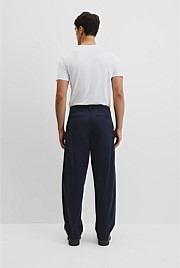 Pleated Wide Leg Chino