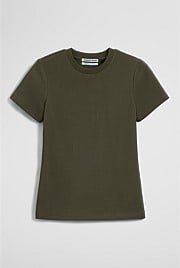 Australian Cotton Blend Fitted T-Shirt