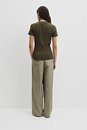 Australian Cotton Blend Fitted T-Shirt