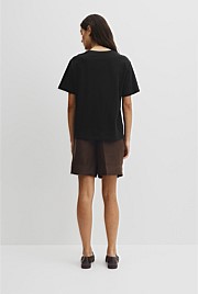 Textured Short Sleeve Slub T-Shirt