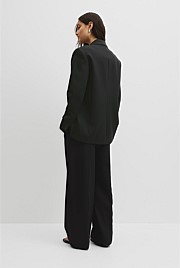 Wool Blend Tailored Blazer