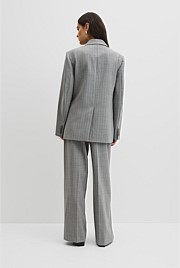 Wool Blend Pinstripe Classic Blazer