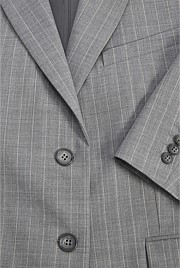 Wool Blend Pinstripe Classic Blazer