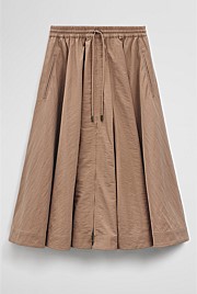 Parachute Midi Zip Skirt