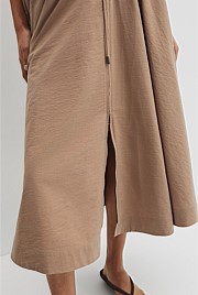 Parachute Midi Zip Skirt