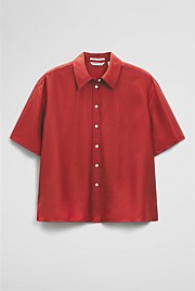 Short Sleeve Silk Shirt