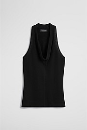 Wool V-Neck Drape Tank