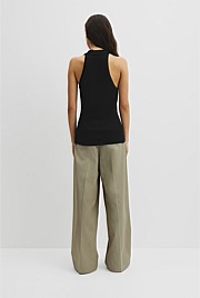 Wool V-Neck Drape Tank