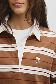 Australian Cotton Stripe Rugby Polo Sweat