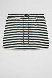 Australian Cotton Blend Stripe Jersey Skirt