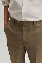 Regular Fit Tapered Linen Pant