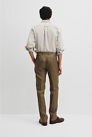 Regular Fit Tapered Linen Pant