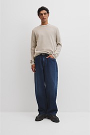 Australian Good Earth Cotton Pique Crew Neck Knit
