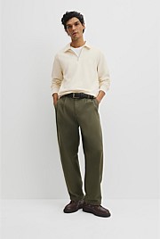 Australian Cotton Long Sleeve Folded Collar Sweat