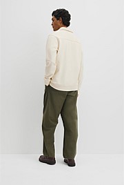 Australian Cotton Long Sleeve Folded Collar Sweat
