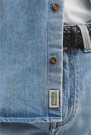 Long Sleeve Regular Workwear Denim Over-Shirt
