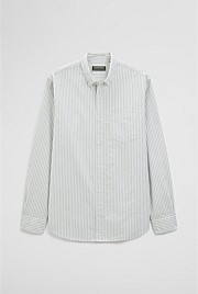 Regular Fit Australian Good Earth Cotton Oxford Stripe Shirt