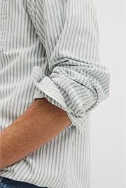 Regular Fit Australian Good Earth Cotton Oxford Stripe Shirt